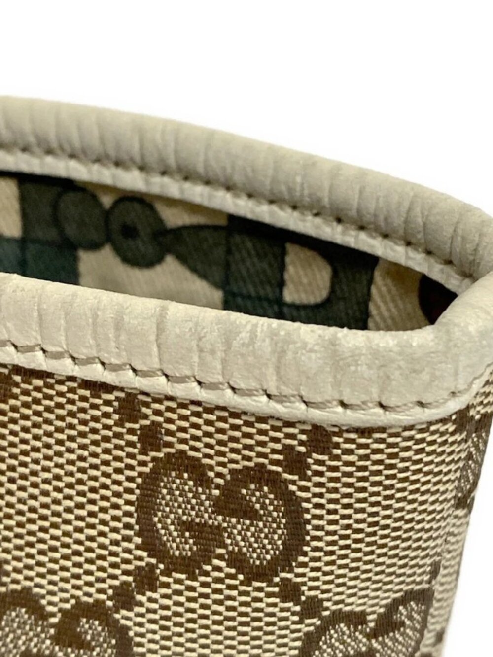 GUCCI GG/Sherry (Web) 137396 Beige Cream Multi Jacquard Leather Tote Bag - Picture 10 of 15